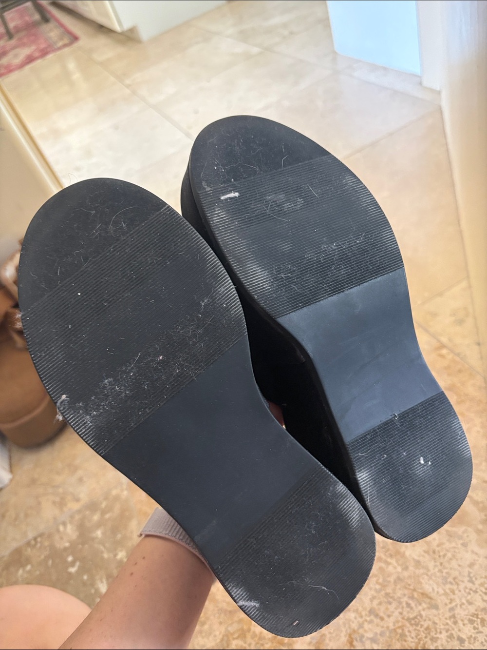 Madden Girl Black Platform Slide Mules - Picture 3 of 4